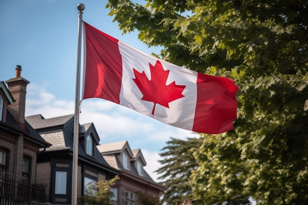 Eine Flagge des Wortes Kanada