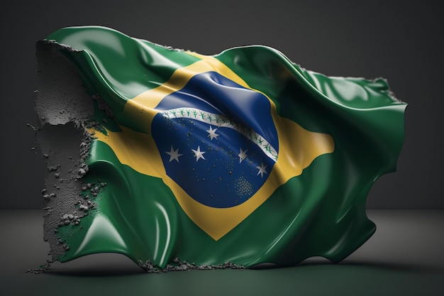 Eine Flagge mit dem Wort Brasilien darauf