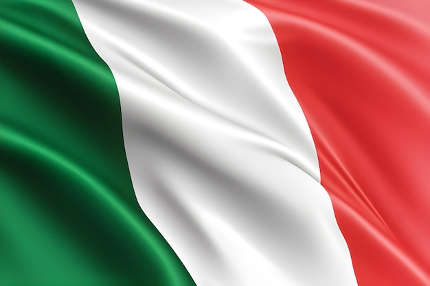 Eine Flagge mit dem Wort Italien darauf