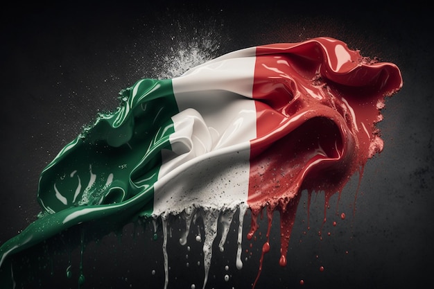 Eine Flagge mit dem Wort Italien darauf
