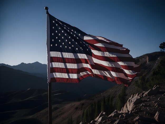 Eine Flagge mit dem Wort USA darauf