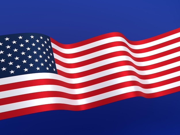 Eine Flagge mit der amerikanischen Flagge darauf