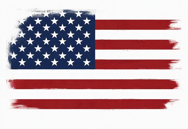 Foto eine flagge mit der aufschrift die amerikanische flagge