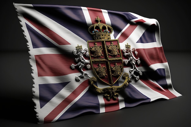 Eine Flagge mit der britischen Flagge darauf
