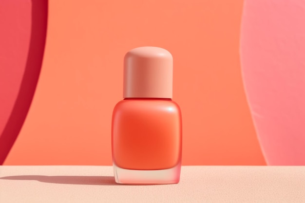 Eine Flasche Nagellack der Marke Coral.