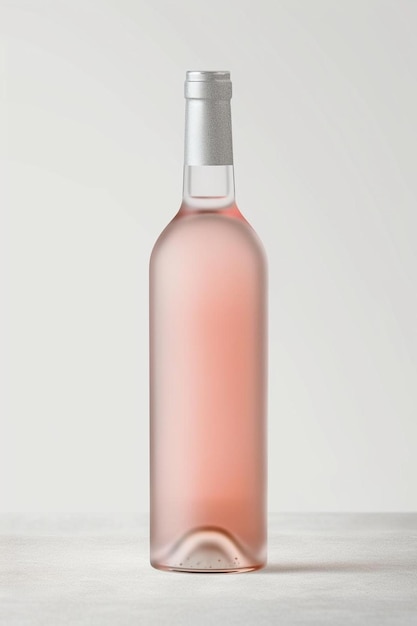 Eine Flasche Roséwein steht auf einem Tisch