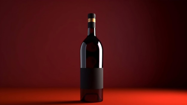 Eine Flasche Rotwein-Attrappe