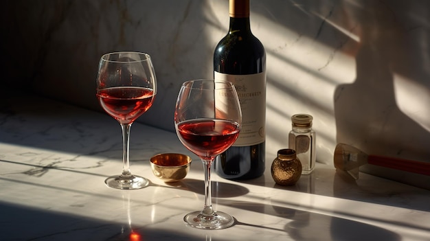 Eine Flasche Wein mit einem Etikett, auf dem „La Cabernet“ steht