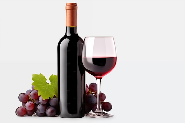 eine Flasche Wein neben einem Glas Wein