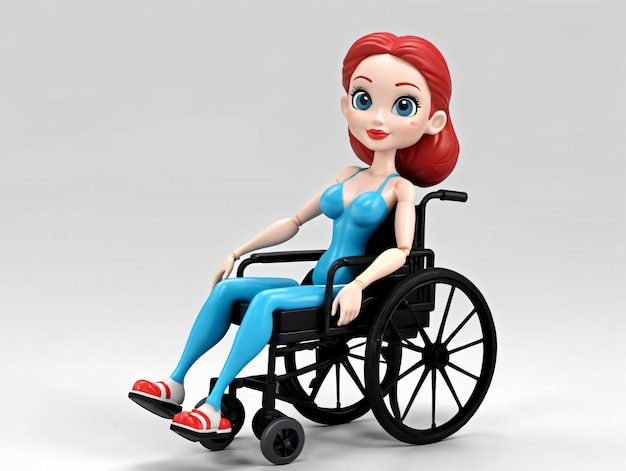 Eine Frau im Rollstuhl