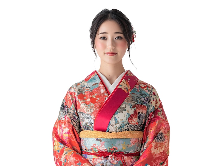 Foto eine frau in einem kimono