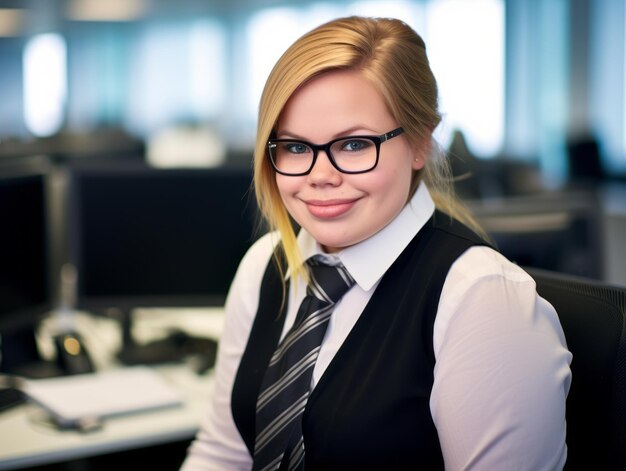 Foto eine frau mit brille