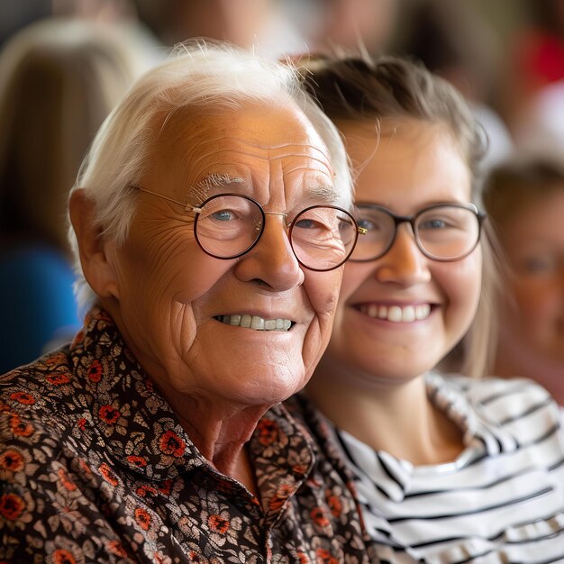 Foto eine frau mit brille