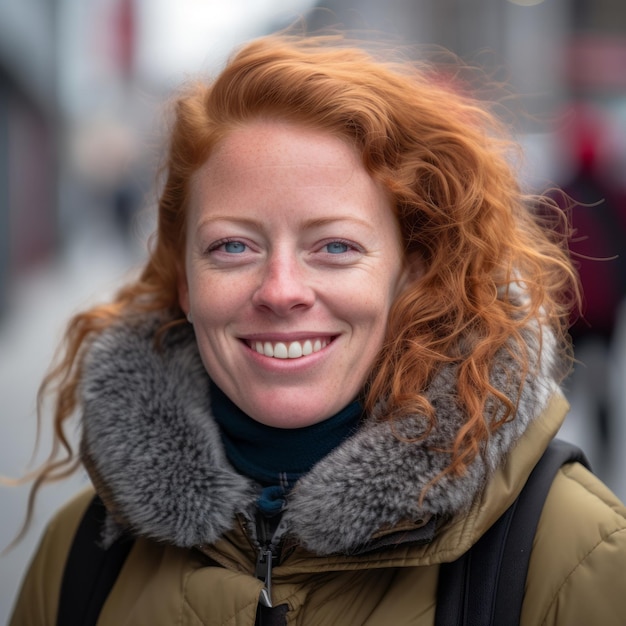 Foto eine frau mit roten haaren