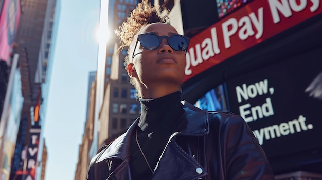 Foto eine frau mit sonnenbrille