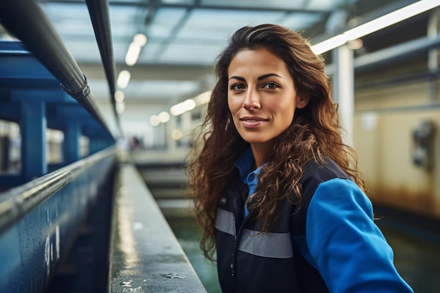 Foto eine frau wartet am bahnhof