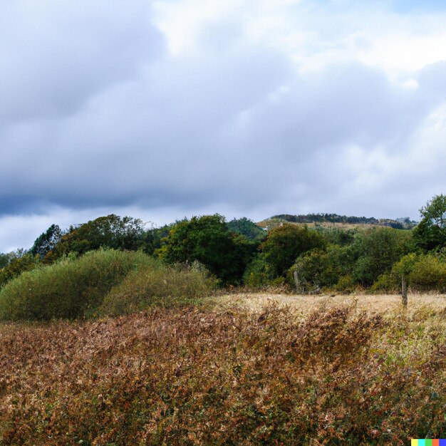 Foto eine friedliche landschaft