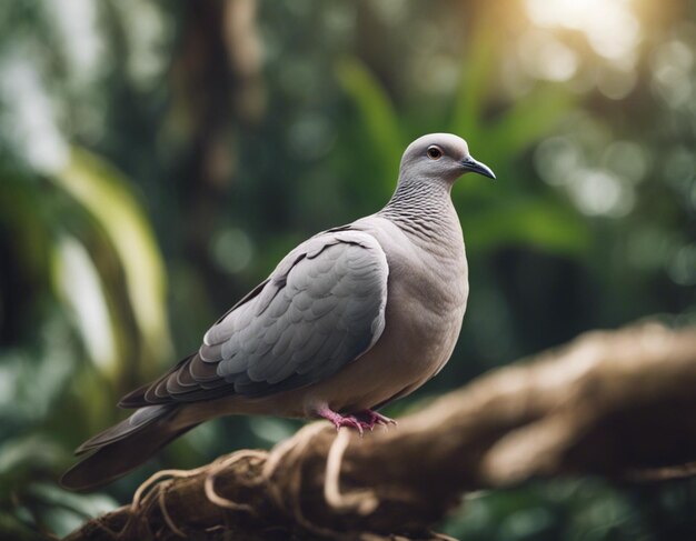 Eine friedliche Taube im Dschungel