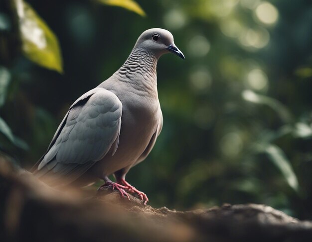 Eine friedliche Taube im Dschungel