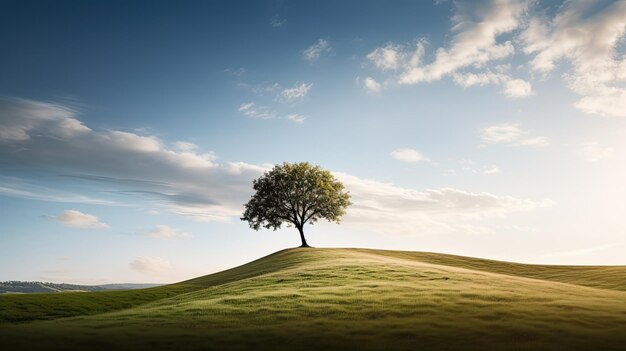 Eine friedliche, traumhafte ländliche Landschaft