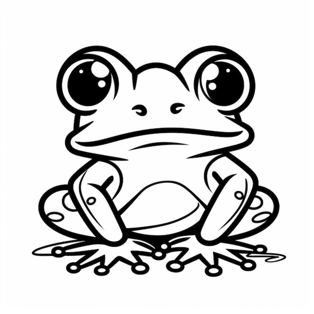 Eine Frosch-Malvorlage, die ein Frosch ist.