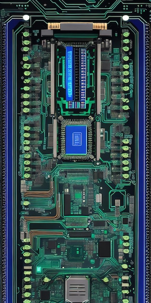 Eine futuristische Computerplatine