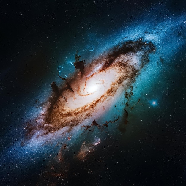 eine Galaxie mit einem Mann darauf und den Worten Galaxie auf der Unterseite