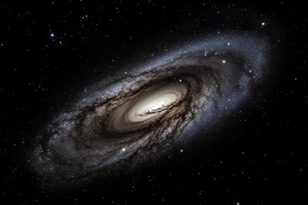 Eine Galaxie mit einem schwarzen Loch in der Mitte