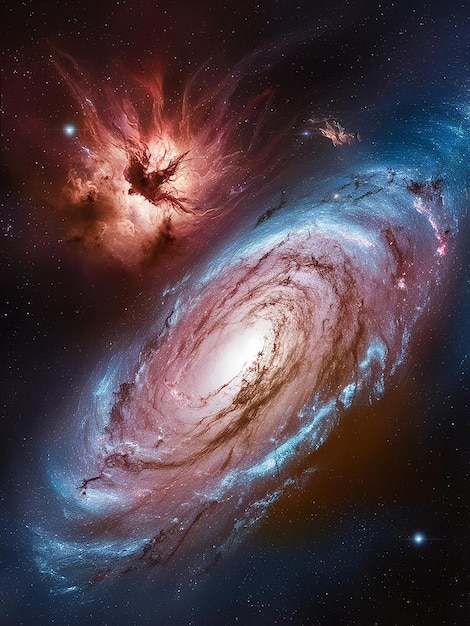 eine Galaxie mit einem Stern im Zentrum und einem Stern im Mittelpunkt