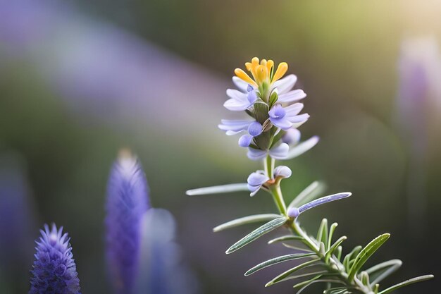 eine gelbe Blume mit der Sonne, die durch den Hintergrund scheint