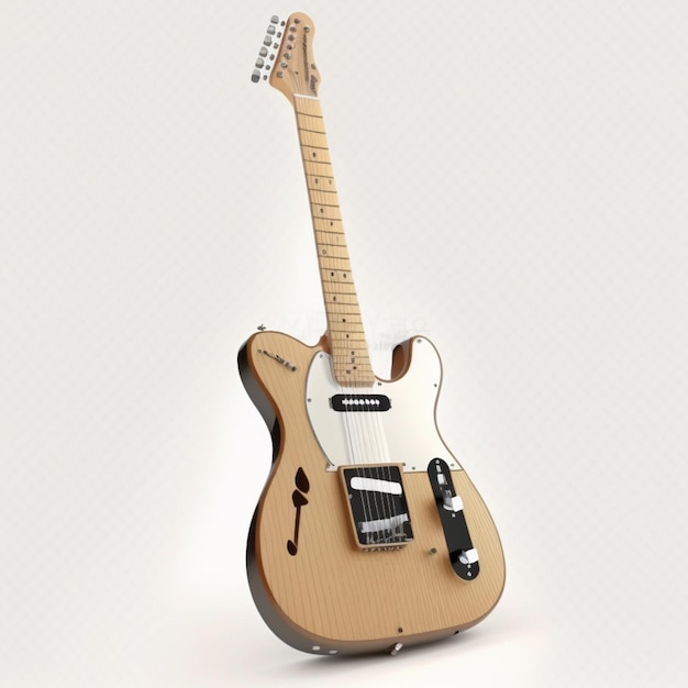 Eine Gitarre mit einer Gitarre, auf der „Fender“ steht