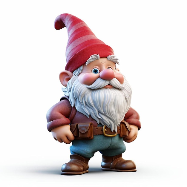 Eine Gnomfigur mit einem Hut darauf