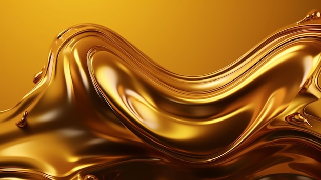 Eine goldene Flüssigkeit befindet sich auf einer schwarzen Oberfläche.