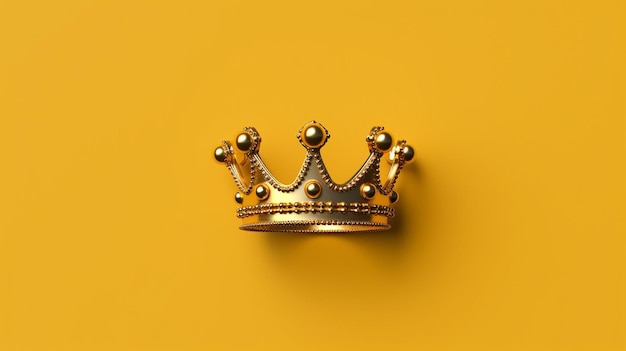 Eine goldene Krone auf gelbem Hintergrund