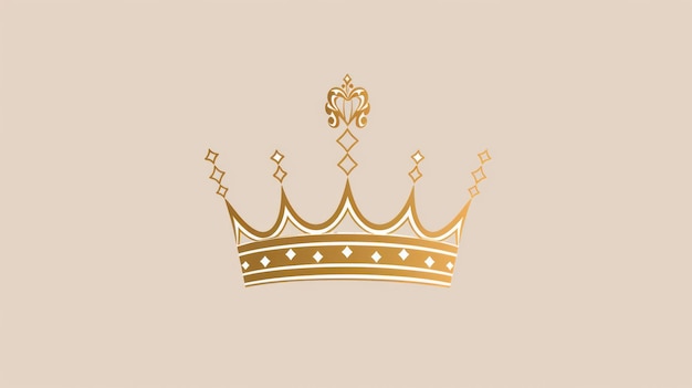 eine goldene Krone mit einer Krone aus Gold und Diamanten