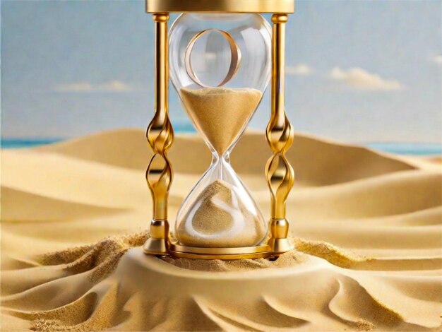 Eine goldene Sanduhr 2024