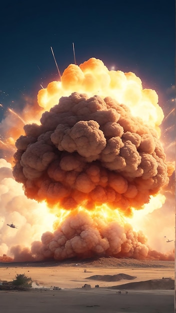 Foto eine große explosion