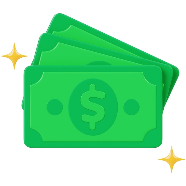 eine grüne Dollarnote mit einer grünen Dollarnote darauf