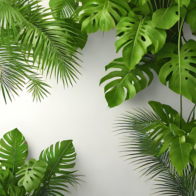 eine grüne Pflanze mit grünen Blättern und einem weißen Hintergrund