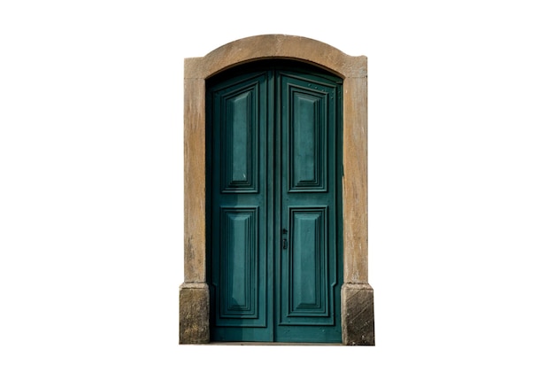 eine grüne Tür mit einem Fenster, auf dem die Nummer 2 steht