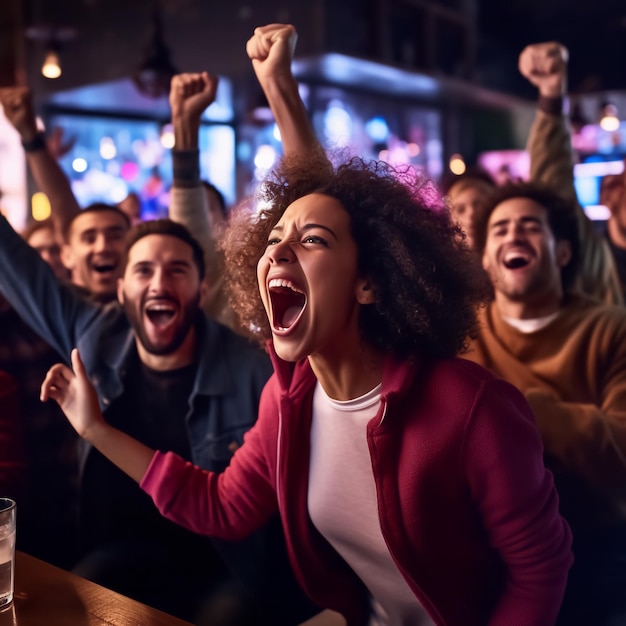 eine Gruppe junger Menschen, die die Momente feiern und genießen