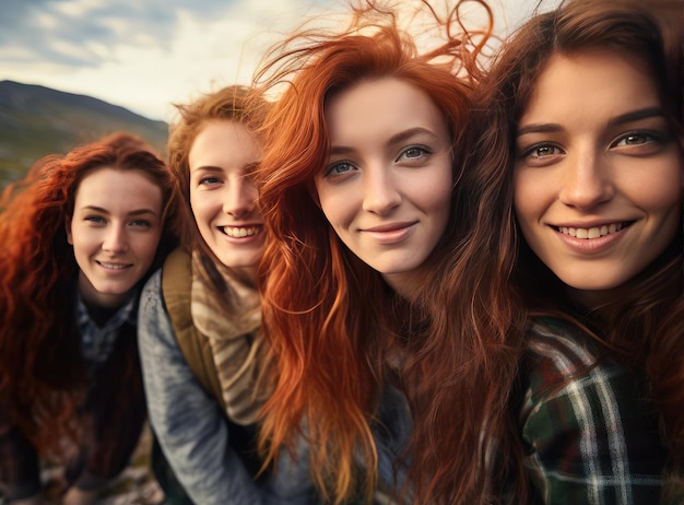 Eine Gruppe junger, sexy Frauen