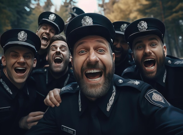 Foto eine gruppe polizisten