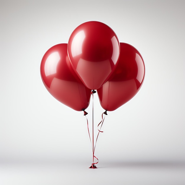 Foto eine gruppe roter luftballons