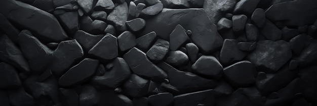 Eine Gruppe schwarzer Felsen