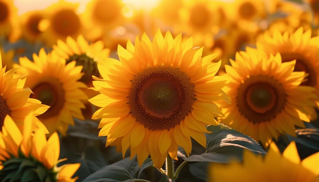 eine Gruppe Sonnenblumen