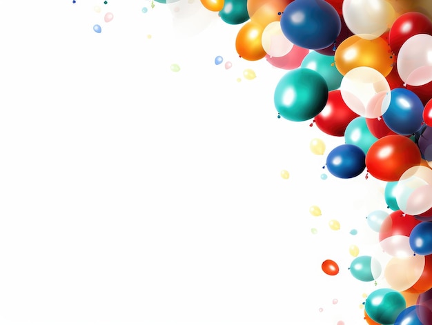 eine Gruppe von Ballons auf weißem Hintergrund