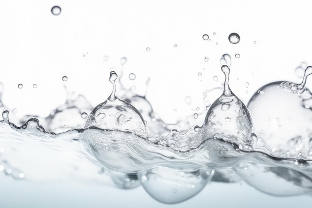 Eine Gruppe von Blasen, die im Wasser schwimmen und eine generative KI erzeugen