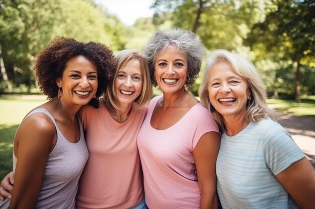 Foto eine gruppe von frauen posiert für ein foto