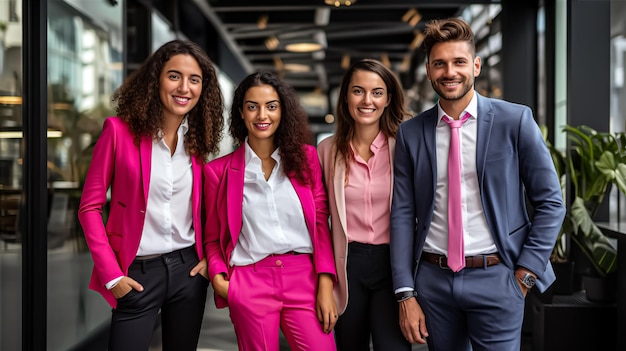 eine Gruppe von Geschäftsleuten und Geschäftsfrauen Souriants